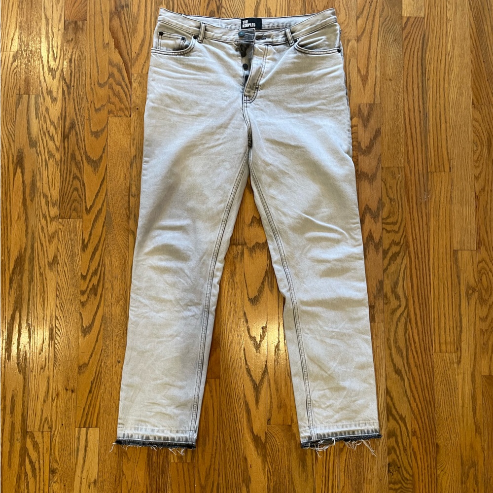 The Kooples Bleached Jeans w raw edge